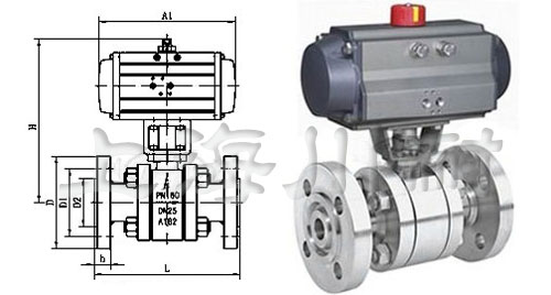 氣動高壓鍛鋼球閥結(jié)構(gòu)圖